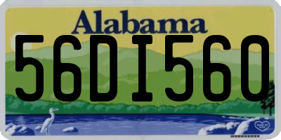 AL license plate 56DI560