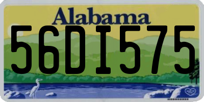 AL license plate 56DI575