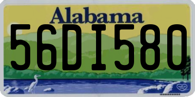 AL license plate 56DI580