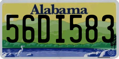 AL license plate 56DI583