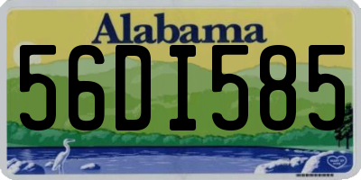 AL license plate 56DI585
