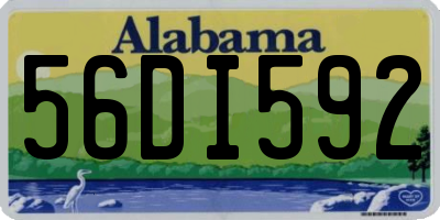 AL license plate 56DI592