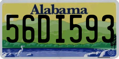 AL license plate 56DI593
