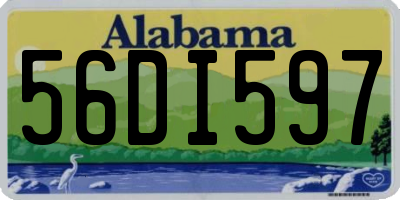 AL license plate 56DI597