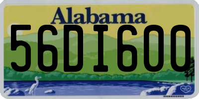 AL license plate 56DI600