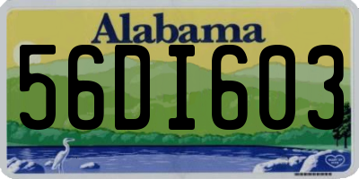 AL license plate 56DI603