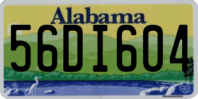 AL license plate 56DI604
