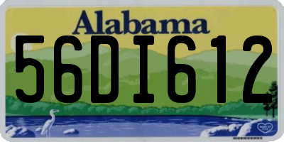 AL license plate 56DI612