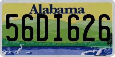 AL license plate 56DI626
