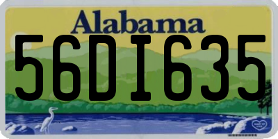 AL license plate 56DI635