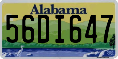AL license plate 56DI647