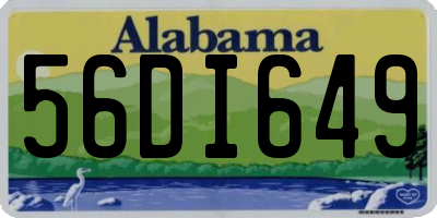 AL license plate 56DI649