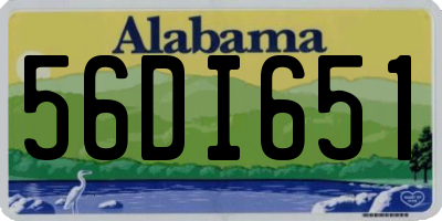 AL license plate 56DI651