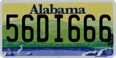 AL license plate 56DI666