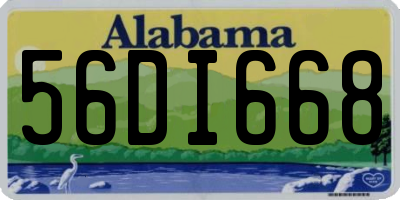 AL license plate 56DI668