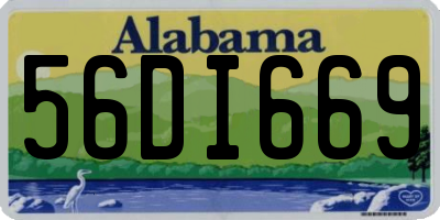 AL license plate 56DI669