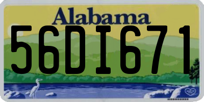 AL license plate 56DI671