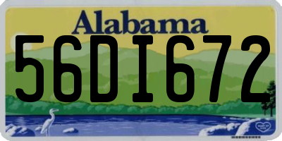 AL license plate 56DI672