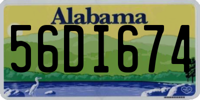 AL license plate 56DI674