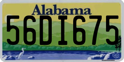 AL license plate 56DI675