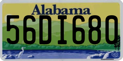 AL license plate 56DI680