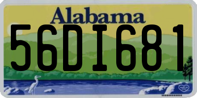 AL license plate 56DI681