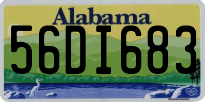 AL license plate 56DI683