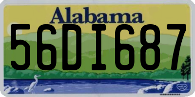 AL license plate 56DI687