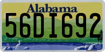 AL license plate 56DI692