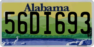 AL license plate 56DI693