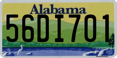 AL license plate 56DI701