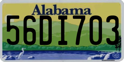 AL license plate 56DI703