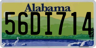 AL license plate 56DI714