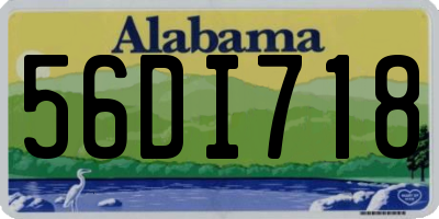 AL license plate 56DI718