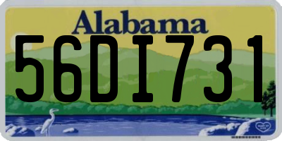 AL license plate 56DI731