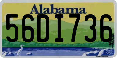 AL license plate 56DI736