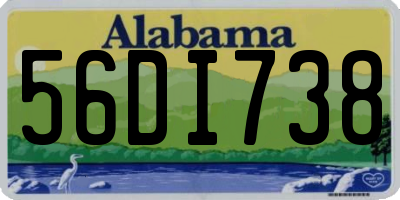 AL license plate 56DI738