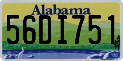 AL license plate 56DI751