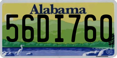 AL license plate 56DI760