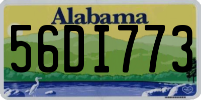 AL license plate 56DI773
