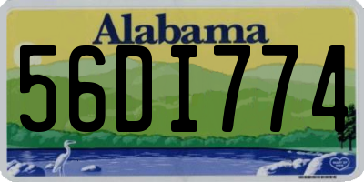AL license plate 56DI774