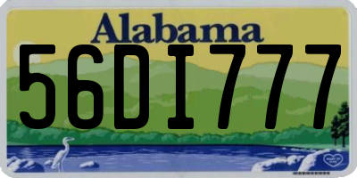 AL license plate 56DI777