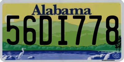 AL license plate 56DI778