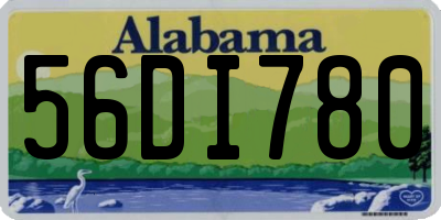 AL license plate 56DI780