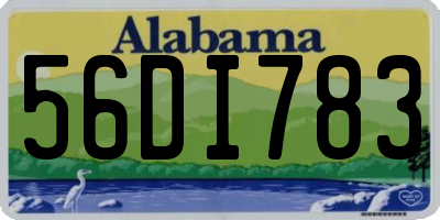 AL license plate 56DI783