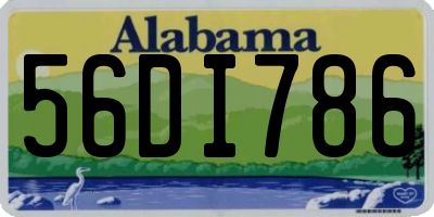 AL license plate 56DI786