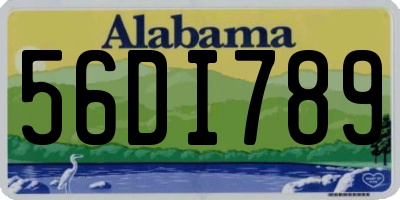 AL license plate 56DI789