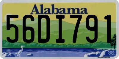 AL license plate 56DI791