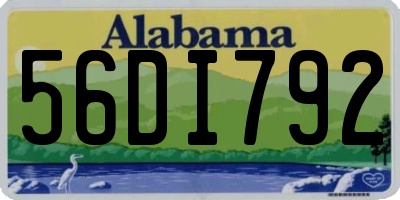 AL license plate 56DI792