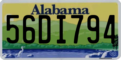 AL license plate 56DI794